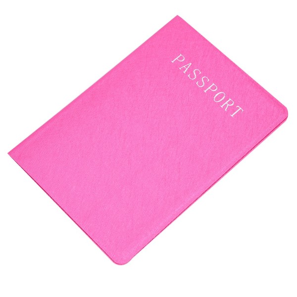 Nytt nydelig PU Passport Protective Cover Reiseregister billettholder (rosa)