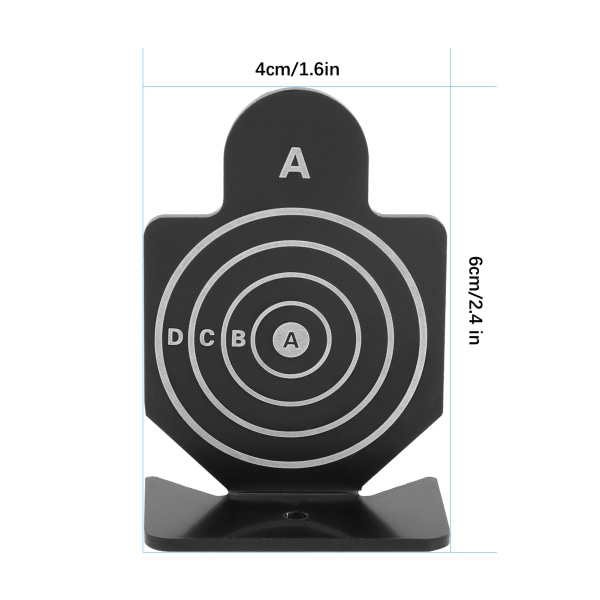 4 stk. skyteskive i aluminiumlegering, skytebane, trianstativ, innendørs underholdning, type A