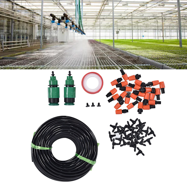 82ft Garden Irrigation System Greenhouse Micro Drip Irrigation Kit Plant Watering System for Vegetable Plots Cooling