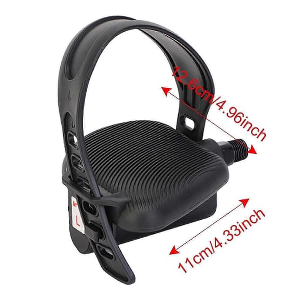 Exercise Bike Pedal Bicycle Parts with Straps Replacement Durable for Training
