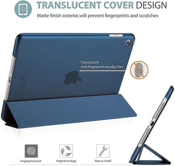 iPad 10,2-tums 7:e/8:e/9:e generationens surfplattefodral med läderskydd - Skyddande fodral med stativfunktion