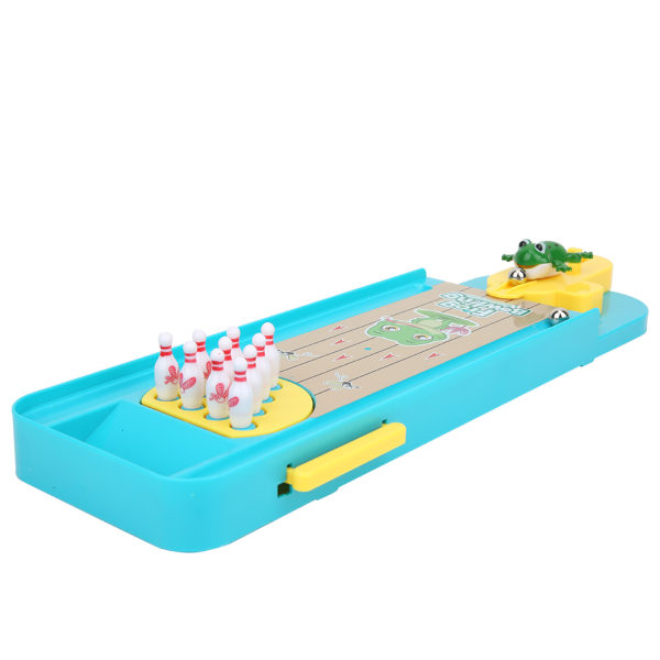 Tegneserie Dyr Mini Bowling Playset Frosk Bowling Barn Leke Bordplate Pedagogisk Interaktivt Leke Morsomt Frosk Bowling