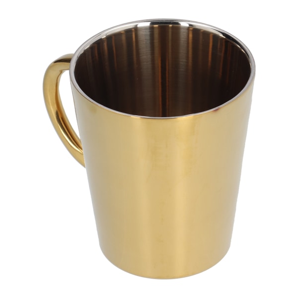 300 ml vandkop med håndtag 304 rustfrit stål varmeisolering kaffekrus til Office HomeGold
