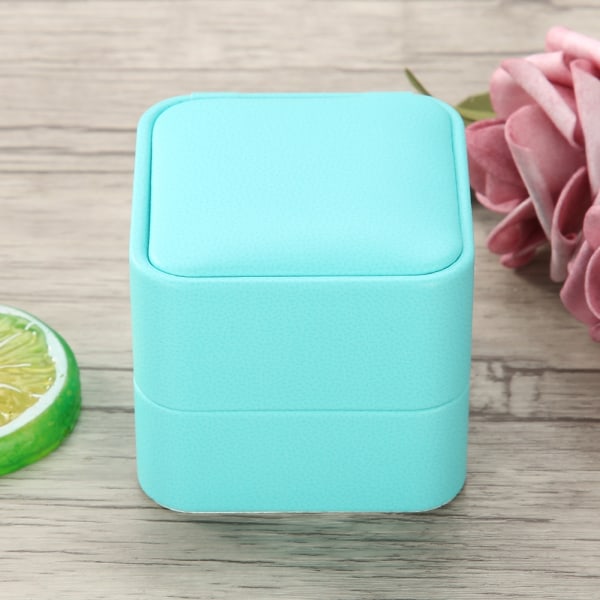 PU Leather Jewelry Storage Box Jewel Gift Accessories Packing Case (Ring Box)