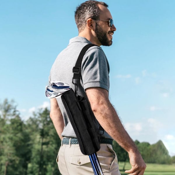 Mångsidig Golfklubba, Vikbar Portabel Söndagsväska av Kvalitetsmaterial för 3-5 Klubbor med Justerbara Axelremmar