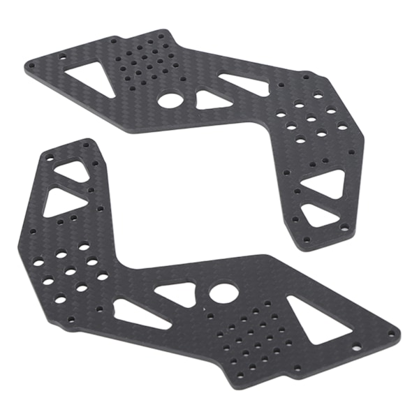 2 stk. chassis sidepaneler sort stærk beskyttelse letvægts kulfiber til Losi 1:8 LMT 4WD solid aksel RC off road køretøjer