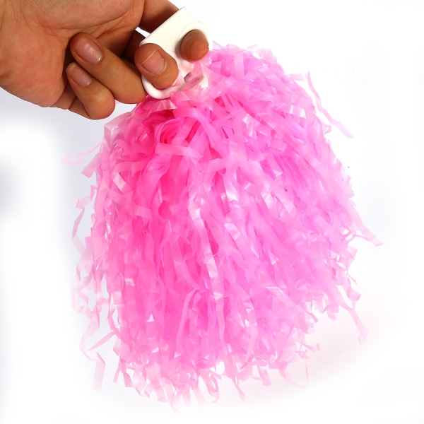 2pcs Cheerleading Pom Poms Sports Dance Ball Party Accessories (pink)