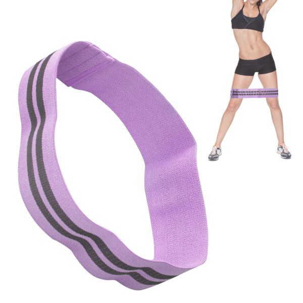 Unisex skridsikker hoftemodstandsbånd Loop Circle Gym Yoga Fitness øvelse (lilla M)
