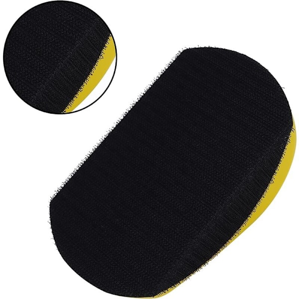 Ergonomisk slipmus handslip för kardborreskivor, flexibelt kompositmaterial med ergonomiskt utformat grepp för trämöbler