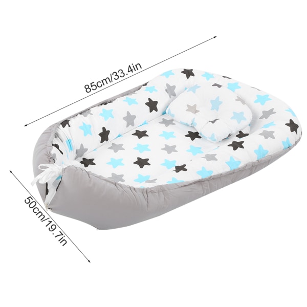 Baby Lounger Bärbar Fällbar Baby Nest Säng Sleeper Mjuk Nyfödd Säng Bassinet Madrass (#9 50*85)