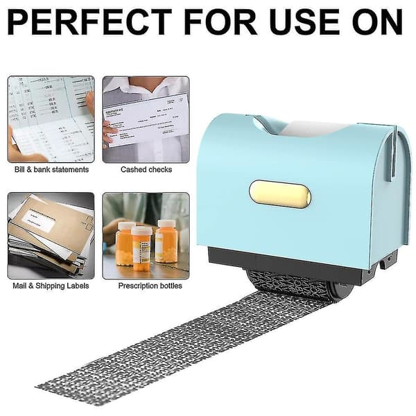 Identity Protection Confidential Roller Stamp - 4-pack Refill Ink Anti-theft ID Privacy Security Stamp With Box Opener