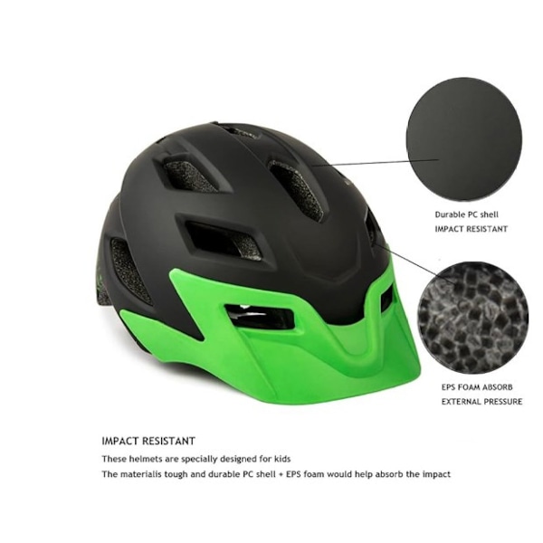 Anpassningsbart skydd för ungdomsäventyr, lätta multisport-hjälmar med inbyggd blinkande säkerhetslampa, anpassad säker passform för pojkar och flickor