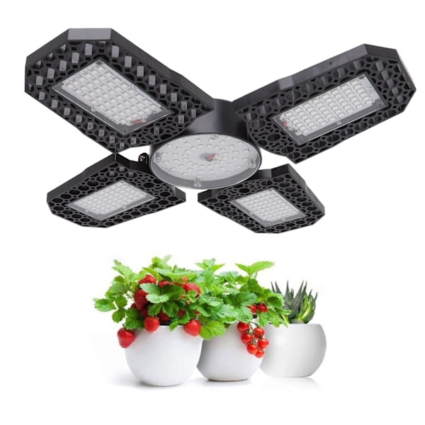 Vekstlys 150W ABS Foldbar LED E27 Sockel Plantevekstlampe med Rødt Blått Spektrum For Innendørsplanter 85-265V