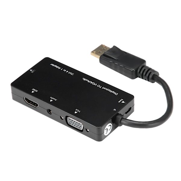 VGA DVI HDMI-omvandlare, Samtidig ljud- och videoutgång från DisplayPort för dina enheter, Stöder HDMI med maximal upplösning på 1080P vid 60HZ