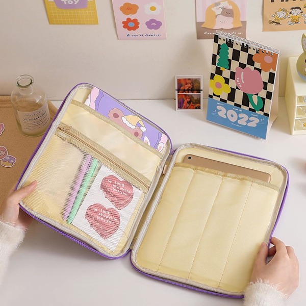 Sött Design Faux Läder Laptopfodral För 9,7-11 Tums Bärbara Datorer, Vattentätt Material Reptåligt Bekväm Åtkomst Schackrutigt Mönster