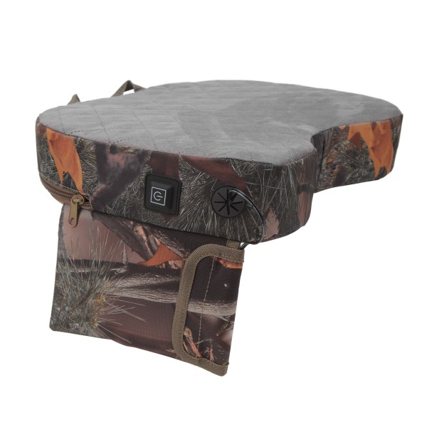 Portable Heating Cushion 3 Gears Soft Camouflage Outdoor Heated Seat Pad for Camping Fishing Concert Leaf