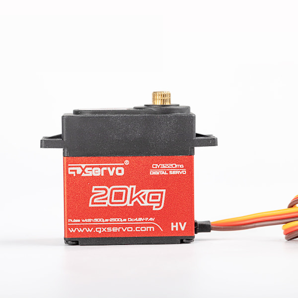 Högt Vridmoment Coreless Servomotor, Vattentät Digital Servo med Rostfria Ståldrev för Robot DIY, RC-Bilstyrning Vinkel 270°, Anpassningsbar Kontroll