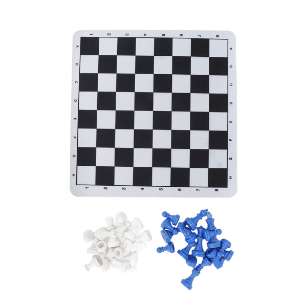 Sjakkmenn med 1,89in King Plastic sjakkbrikker med sjakkbrett for