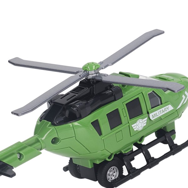 Diecast helikoptermodell simulerad Diecast legering tröghetsplan flygplansmodell leksak för barn pojkar flickor 8,9 tum