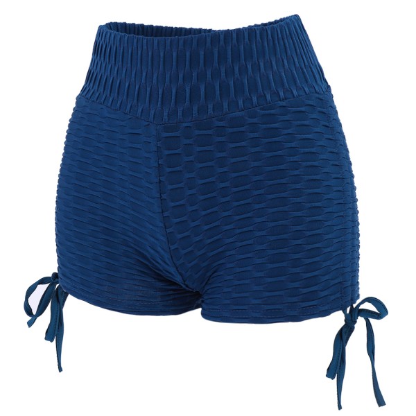 Naisten urheiluvaatteet Yksiväriset housut Shortsit Urheilu Fitness Stretch Leggingsit (sininen M)