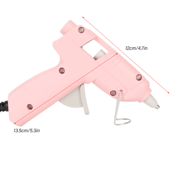 Varmt limsmelteapparat Rask oppvarming 20W Mini Varmt limsmelteapparat med 30 limstikker for barn DIY Håndverk 110‑240V EU-kontakt