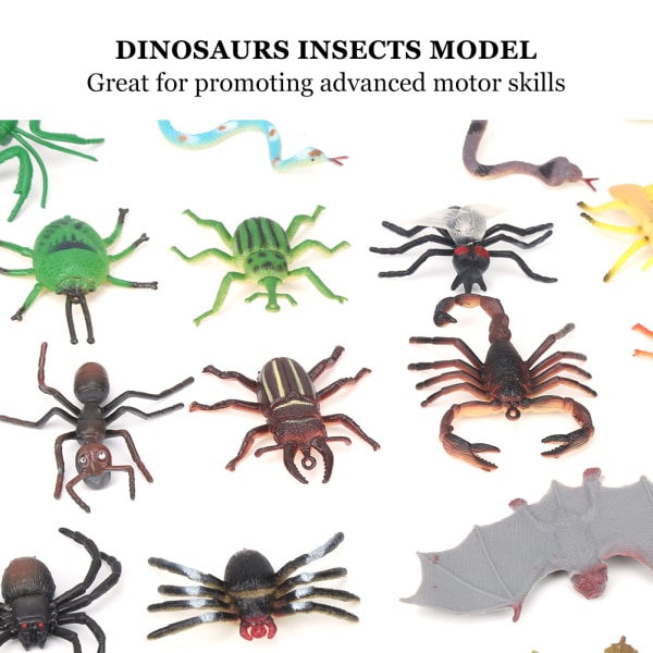 43 st / set Dinosaurier Insekter Modell Hög simulering Barn Utbildning Modell SetDinosaurier Modell