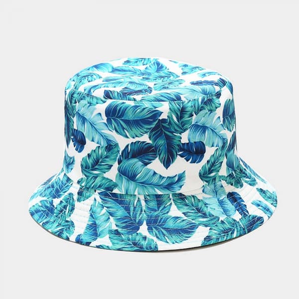 AVEKI Unisex 100 % bomull sammenleggbar bøttehatt solhatt ensfarget for menn kvinner