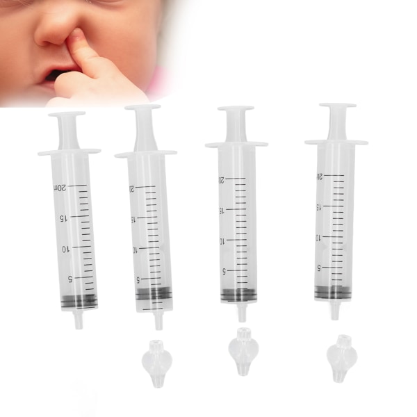 4 st 20 ml späda nässug för baby Professionell bärbar mångsidig spädbarns nässpolare