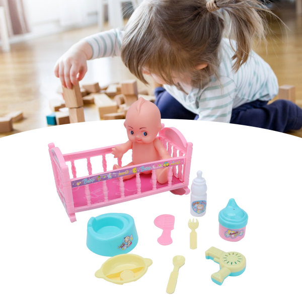 Baby Infant Simulation Doll Set Play House Cute Reborn Baby Doll Furniture Toys Kits