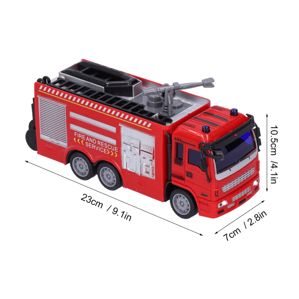 1:30 Brandbil Model Fjernbetjening Lys Lyd Vandspray Simulering Køretøj Legetøj#1