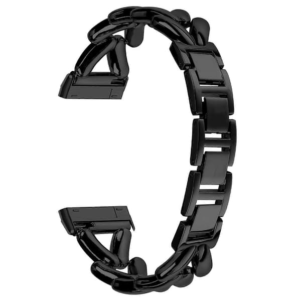 Urrem i zinklegering til Fitbit Versa 4/Sense 2, snoet metaludskiftningsrem