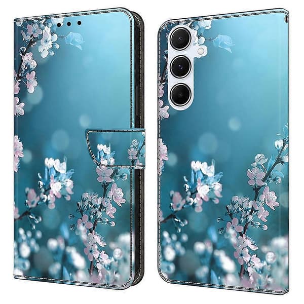 For Samsung Galaxy A16 5G 4G Case 3D Pattern PU Leather Wallet Phone Case with Stand - Plum Blossom