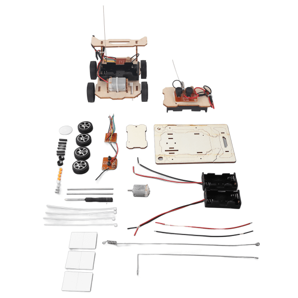 Tee-se-itse langaton kauko-ohjattava auto puinen RC-automallipaketti pojille ja tytöille teini-ikäisille ja aikuisille