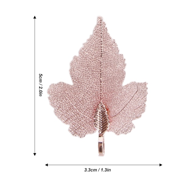 6 kpl Lehti-riipuksia Sinkkiseos DIY Kestävä Kevyt Korujen valmistus Tarvike Kotikäyttöön Vaaleanpunainen