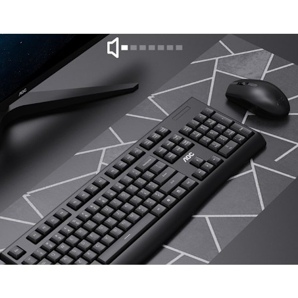 Fullstort datortangentbord med Plug-and-Play-funktionalitet, optisk trådlös mus för hög precision, uppladdningsbart tangentbord & mus-kombination för