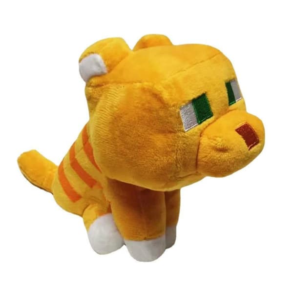 Minecraft Plush Striped Cat, Yellow, 23 cm