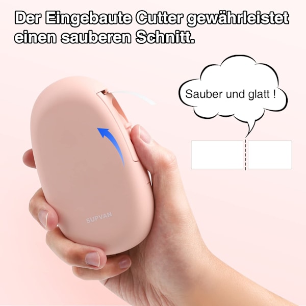 Anpassningsbara etiketter för hemmet, portabel etikettskrivare Bluetooth Mini med inbyggd skärare & Smart enhetskompatibilitet, termisk klistermärkesskrivare säkerställer
