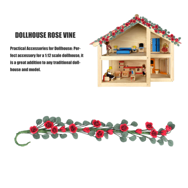 1:12 Dukkehus Rose Vine Miniatyr Mini Dukkehus Blomster Vine Tilbehør til Dukkehus Ornament