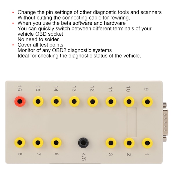 Bil OBD2 Pin Out Box Breakout Tester med 113cm 38cm Diagnostisk Kabel Auto Reparationsverktyg