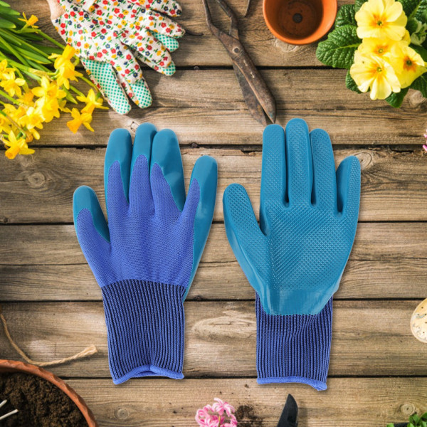 5 par latex slidbestandige handsker prægning skridsikker havearbejde