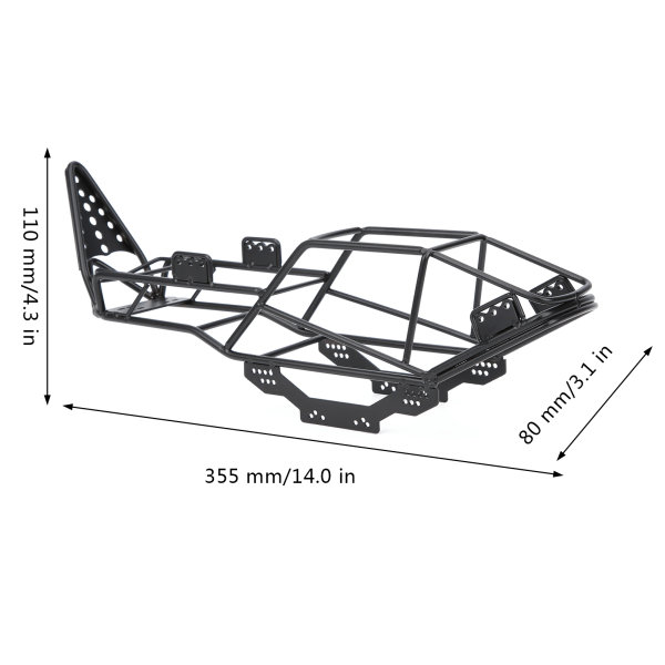 Metallrullbur Full Tube Frame Body Chassis for Axial SCX10 1/10 RC Crawler Truck Parts