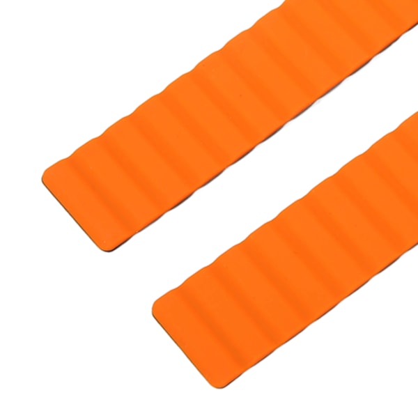 Magnetisk urrem Justerbar Quick Release Silikone Urrem 20mm Passer til Garmin Fenix 7S 6S 5S Sort og Orange