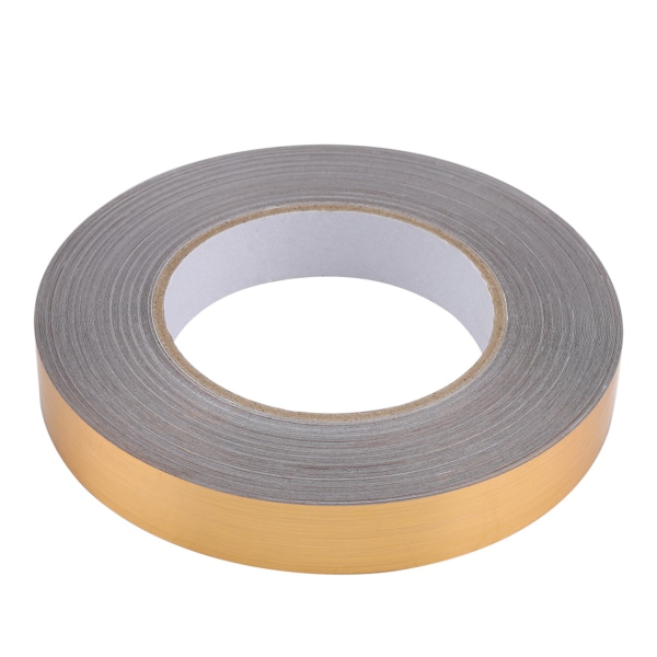 PET-golvlister för rum, självhäftande golvlister, hörnplattor för kakeldekor (2 cm x 50 m, guld)