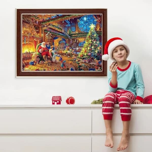 2024 Puslespillkalender med 1008 biter, 24 dager med peispuslespill, nedtelling til jul, Adventskalender B
