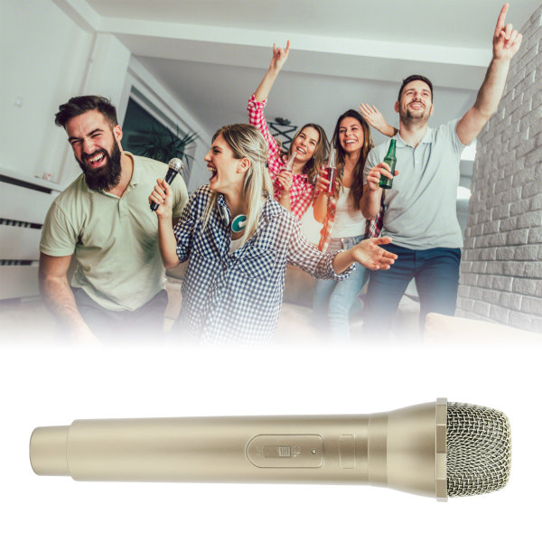 Realistic Prop Microphone for Karaoke Dance Shows Practice Microphone Prop for KaraokeGold