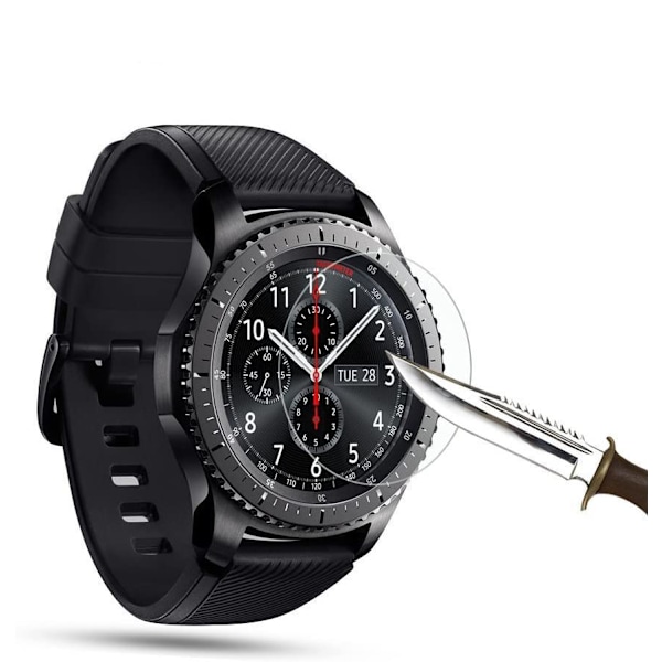 Rostfritt Stål Skydd för Samsung Gear S3, Starkt Skydd med Bubblfri Installation, Exakt Laserskärning för Maximal Kroppstäckning och Ultra