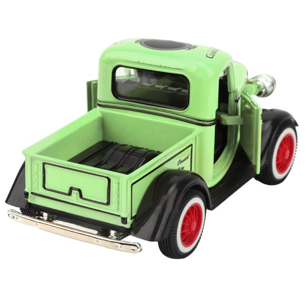 Alloy Pull Back Car Toy Pickup Truck Model Diecast Toy Sound Light Car Vehicle Toys(Green)