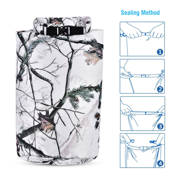 Utendørs 15L Sammenleggbar Vanntett Strand Drafting Rafting Oppbevaring Dry Bag Pack