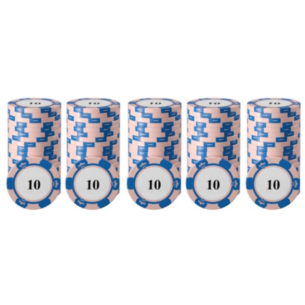 20 stk. pokerbrikkesett med tydelig trykk, store tall, profesjonelle spilltellebrikker for brettspill 10