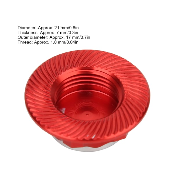 4Pcs 17mm Aluminium Alloy Dust Proof Hub Nut Wheel Accessory for 1/8 RC Car Model(red )